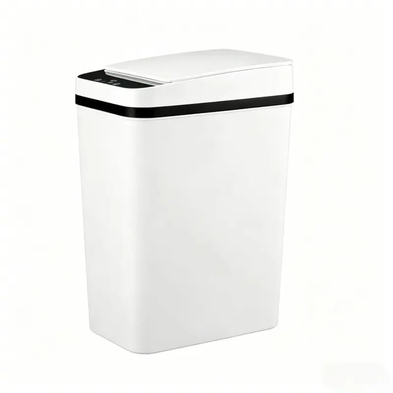 Automatic Touchless Infrared Smart Bin - 2.2 Gal (12L) Slim ABS+PP Nordic Style Bin, 23.5Cm*15.5Cm*30Cm, Waterproof, Easy to Clean, Odor Control, for Bathroom, Home Care Supplies