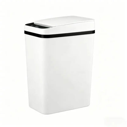 Automatic Touchless Infrared Smart Bin - 2.2 Gal (12L) Slim ABS+PP Nordic Style Bin, 23.5Cm*15.5Cm*30Cm, Waterproof, Easy to Clean, Odor Control, for Bathroom, Home Care Supplies