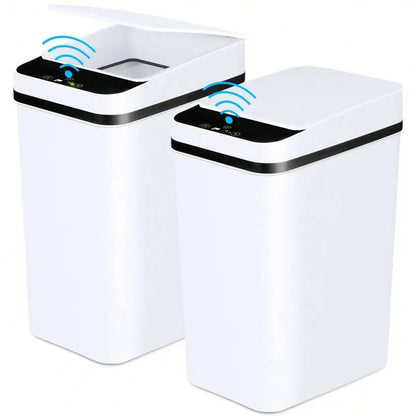 Automatic Touchless Infrared Smart Bin - 2.2 Gal (12L) Slim ABS+PP Nordic Style Bin, 23.5Cm*15.5Cm*30Cm, Waterproof, Easy to Clean, Odor Control, for Bathroom, Home Care Supplies