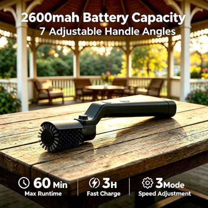 Electric Grill Brush Rechargeable Cordless BBQ Scrubber Barbecue Grates Cleaning Brush for Iron Gas Charcoal Grills